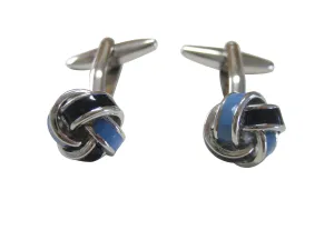 Blue and Black Knot Cufflinks