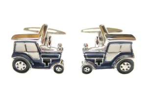 Blue Classic Farm Tractor Cufflinks