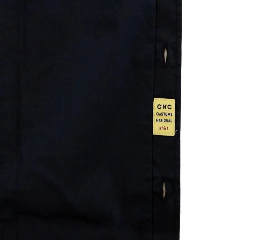 Blue cotton stretch shirt