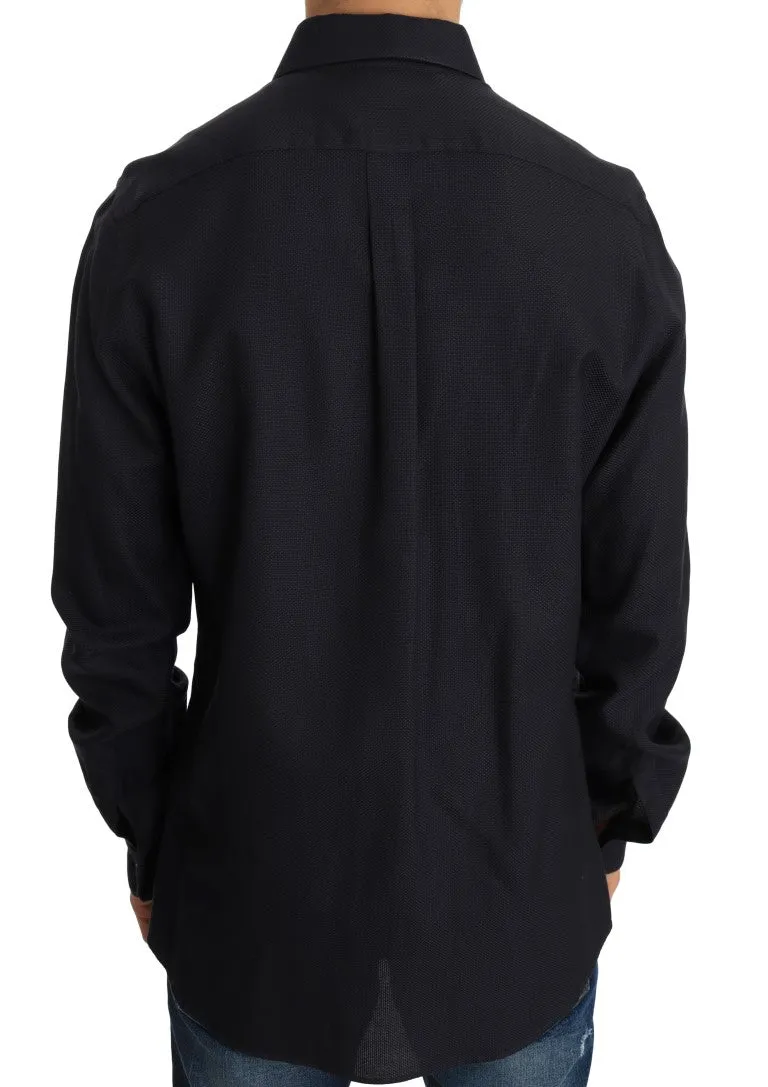 Blue Formal Slim Fit Cotton Shirt