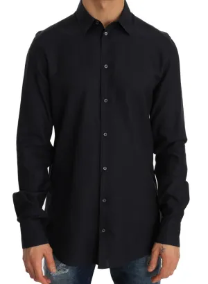 Blue Formal Slim Fit Cotton Shirt