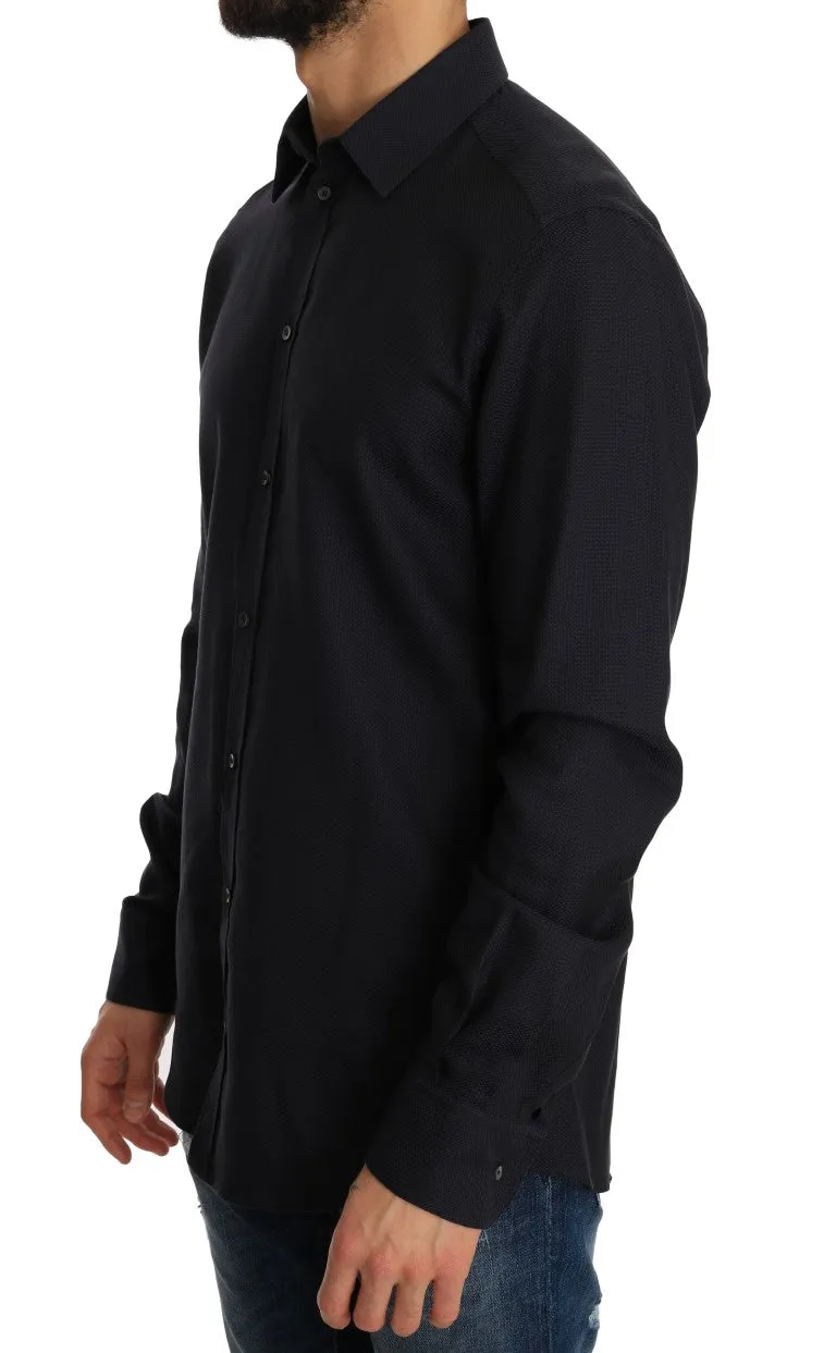 Blue Formal Slim Fit Cotton Shirt