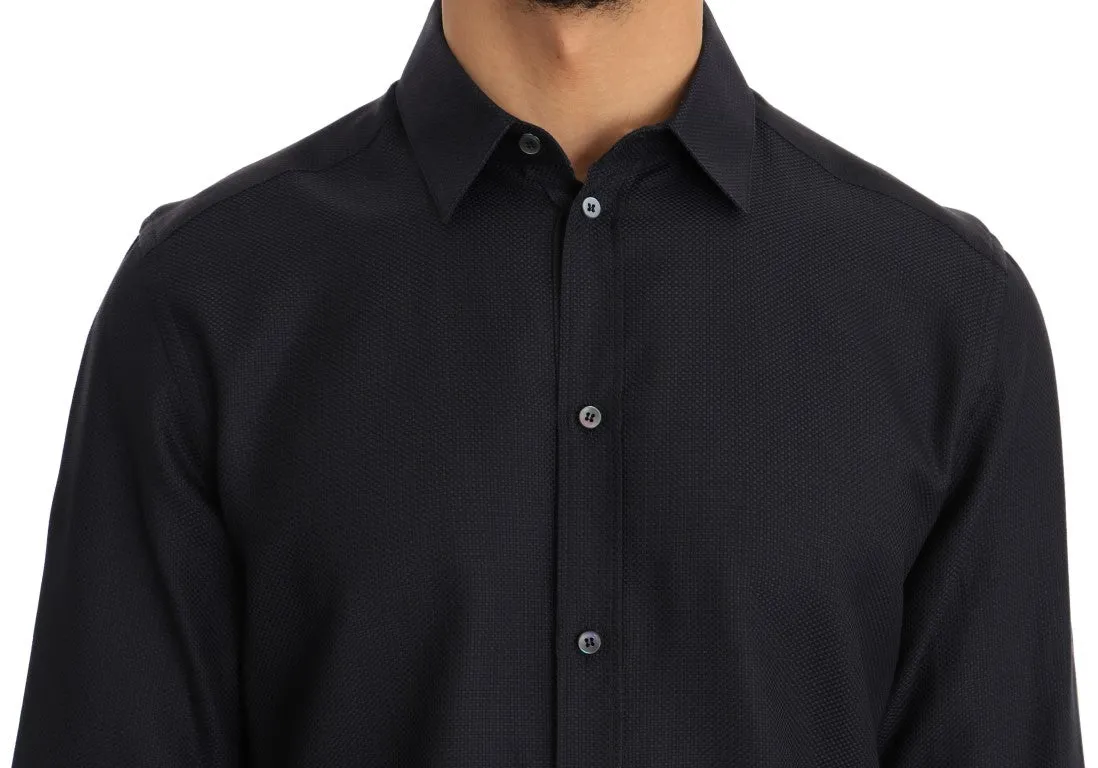 Blue Formal Slim Fit Cotton Shirt