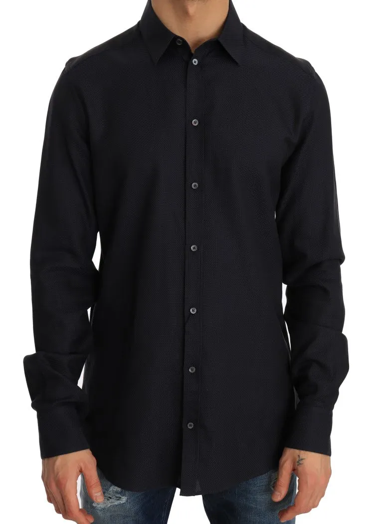 Blue Formal Slim Fit Cotton Shirt