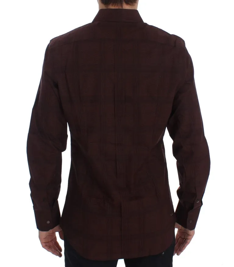 Bordeaux Cotton Slim Fit GOLD Shirt