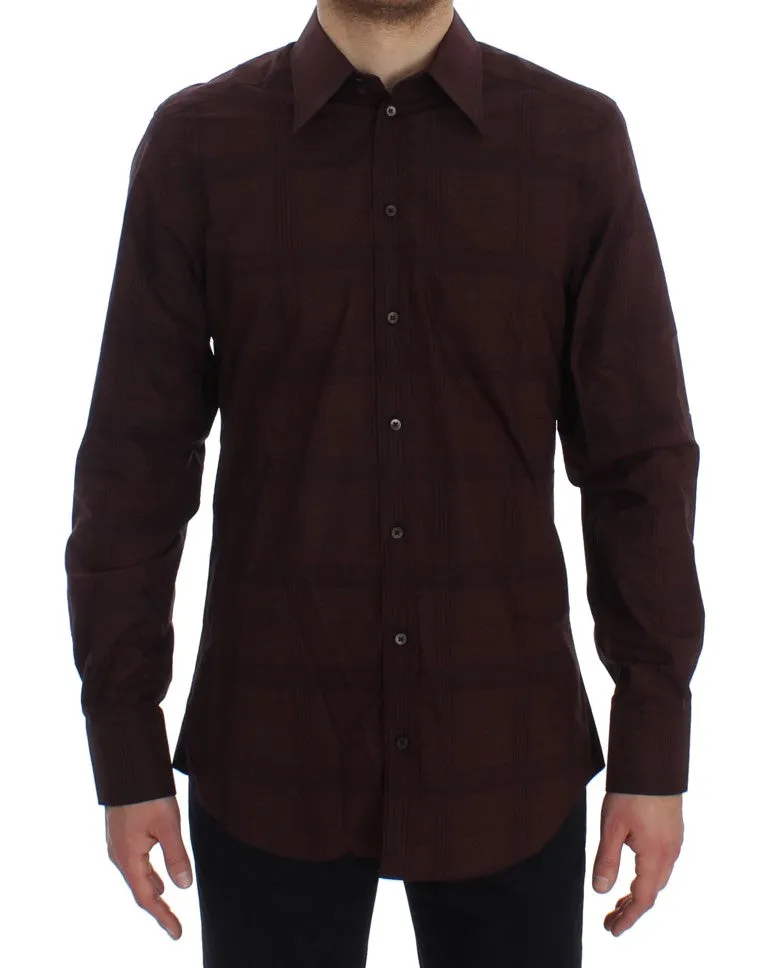 Bordeaux Cotton Slim Fit GOLD Shirt