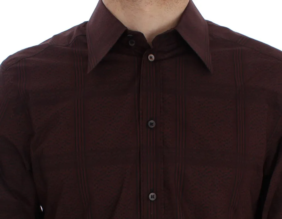 Bordeaux Cotton Slim Fit GOLD Shirt