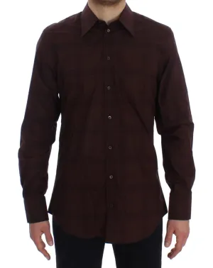 Bordeaux Cotton Slim Fit GOLD Shirt