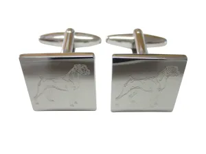 Boxer Dog Laser Etched Cufflinks