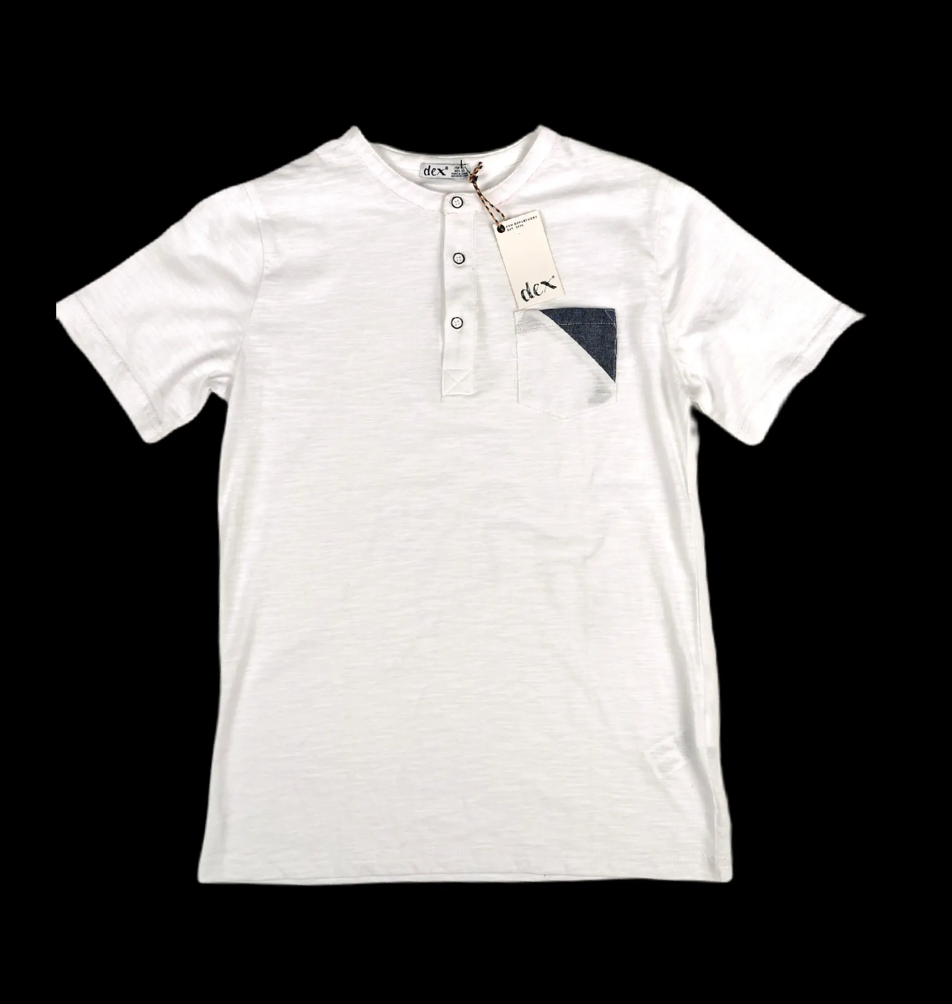 BOY SIZE(S) LARGE (12 YEARS) & EXTRA LARGE (14 YEARS) - DEX Kids, White T-shirt NWT B46