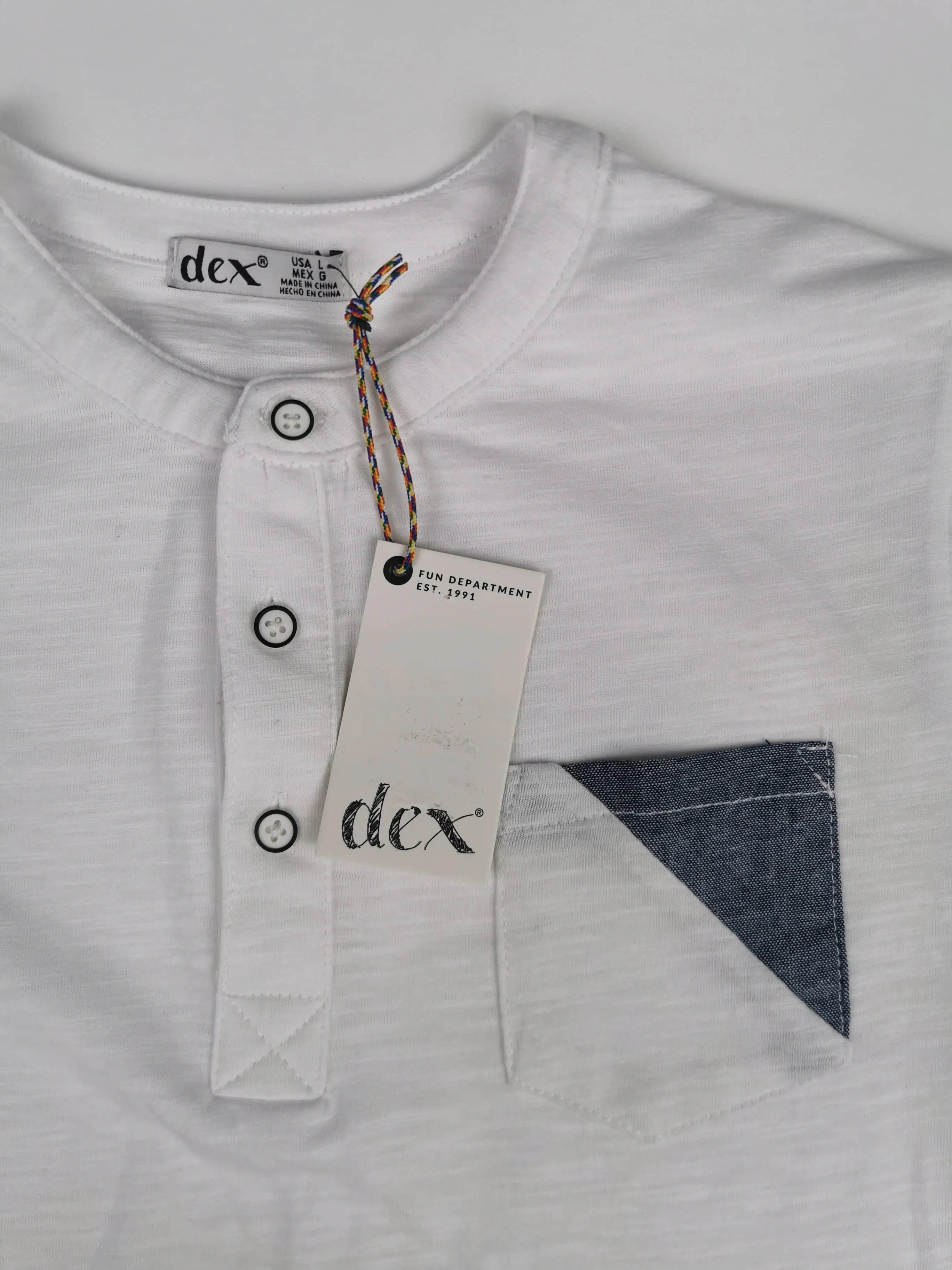 BOY SIZE(S) LARGE (12 YEARS) & EXTRA LARGE (14 YEARS) - DEX Kids, White T-shirt NWT B46