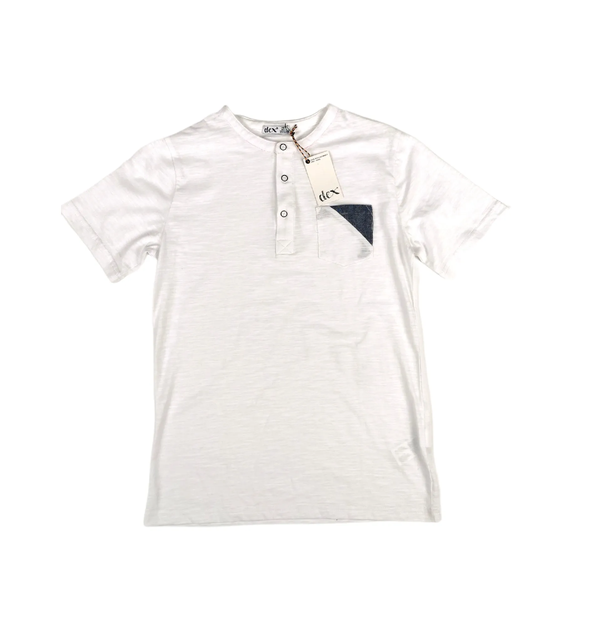 BOY SIZE(S) LARGE (12 YEARS) & EXTRA LARGE (14 YEARS) - DEX Kids, White T-shirt NWT B46