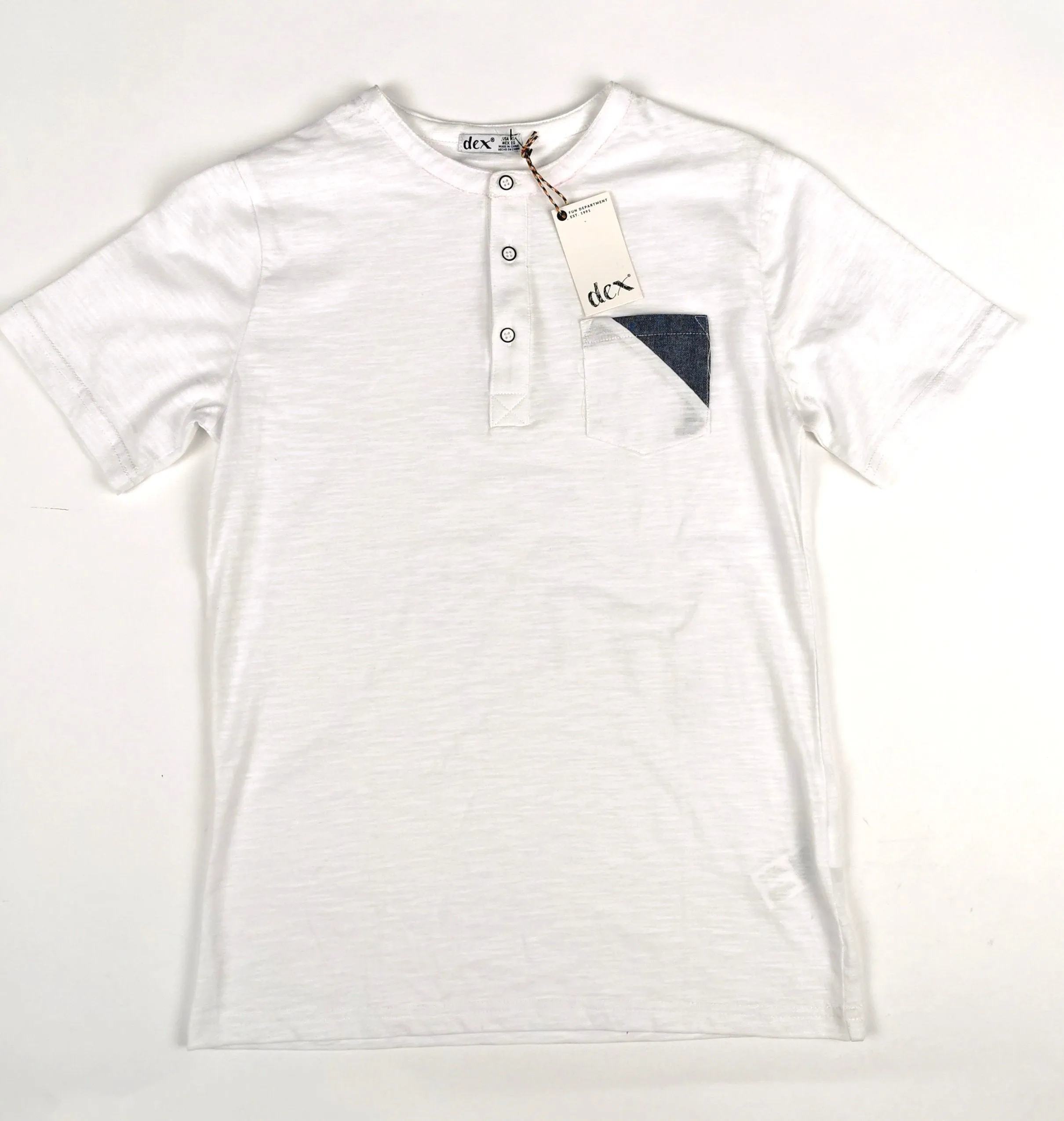 BOY SIZE(S) LARGE (12 YEARS) & EXTRA LARGE (14 YEARS) - DEX Kids, White T-shirt NWT B46
