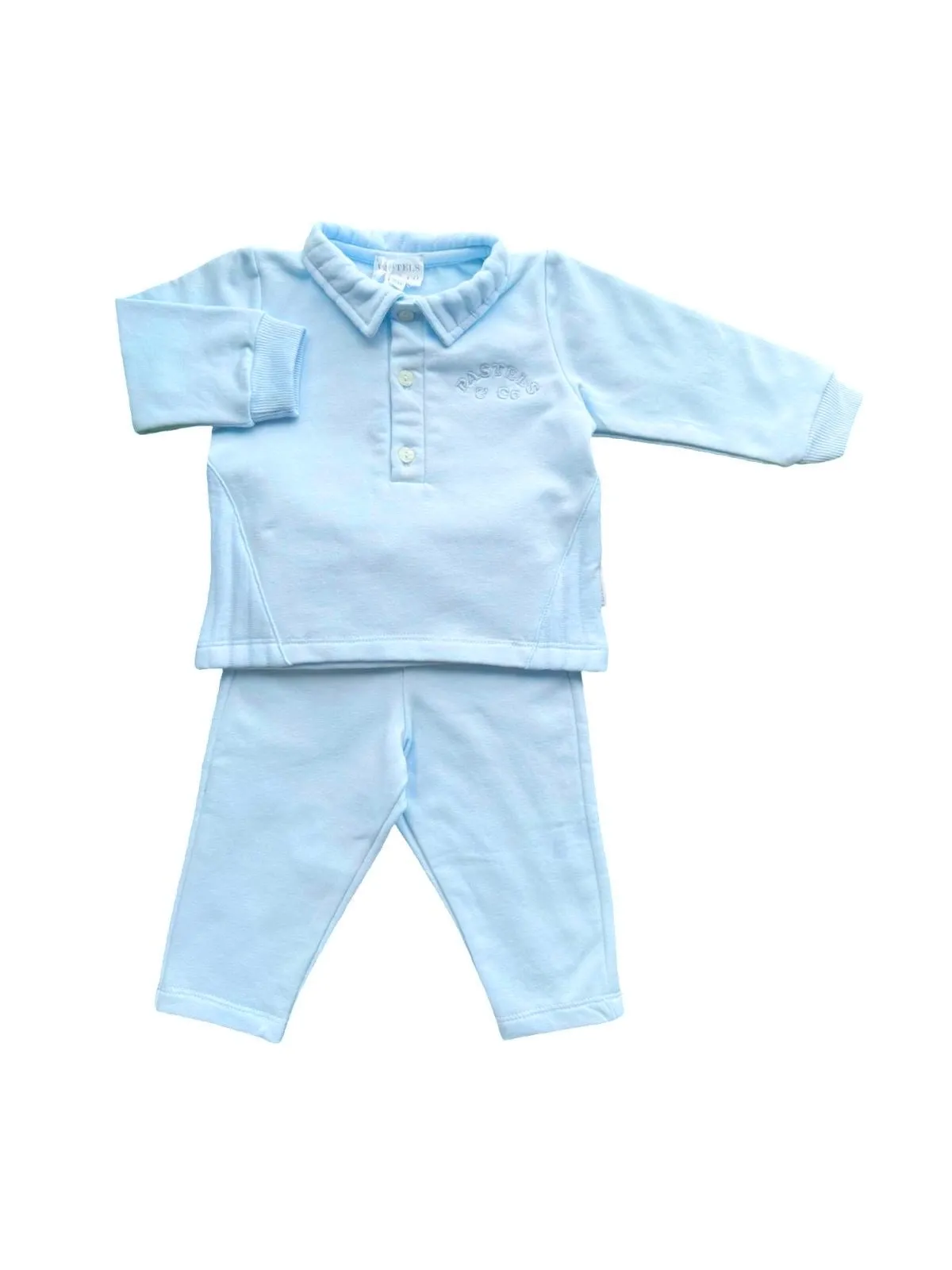 Boys Blue Cotton Trouser Set