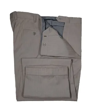 BRIONI - Stone Herringbone Cotton Premium Pants - 40W