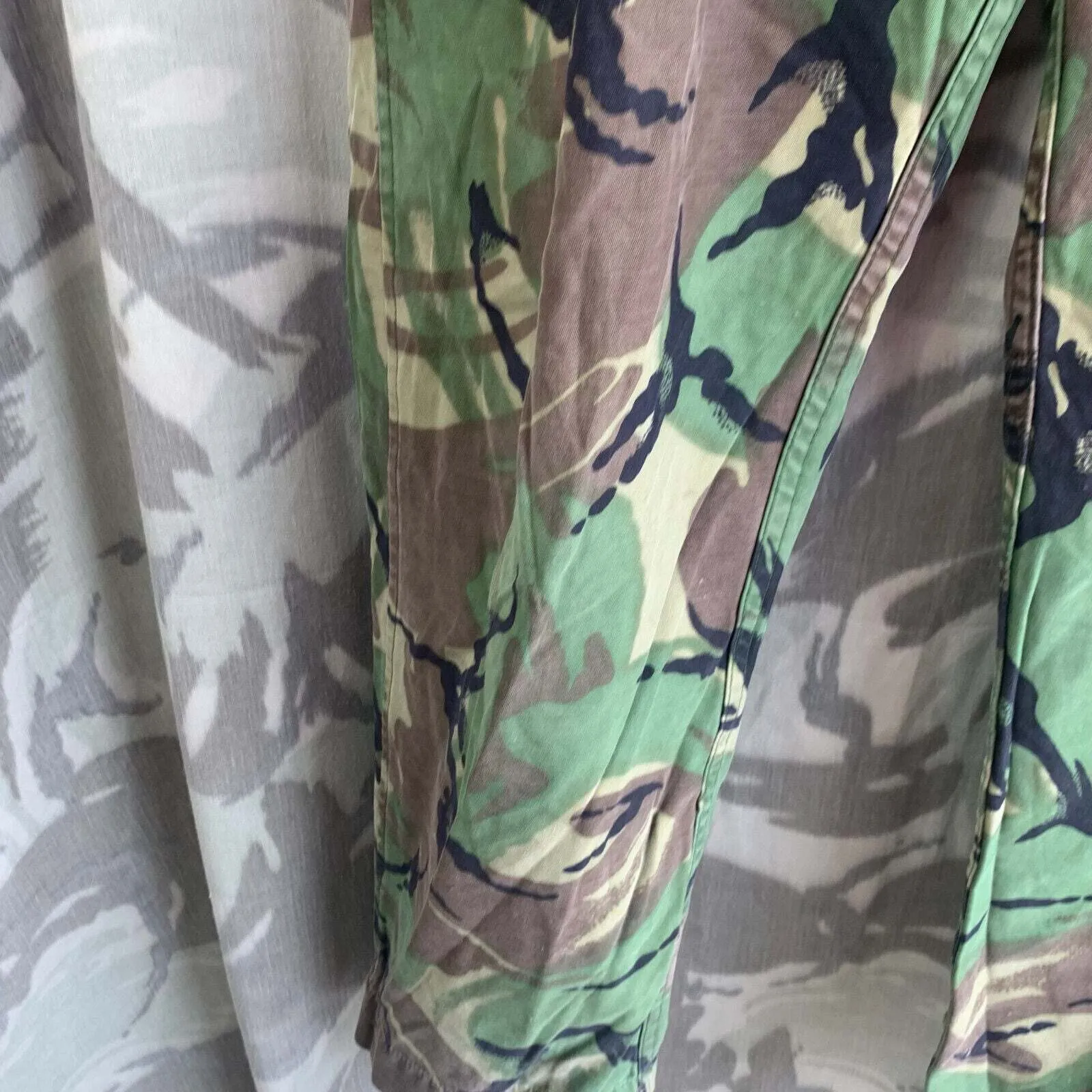 British Army DPM 1968 Pattern Camouflaged Combat Trousers - Size 30" Waist