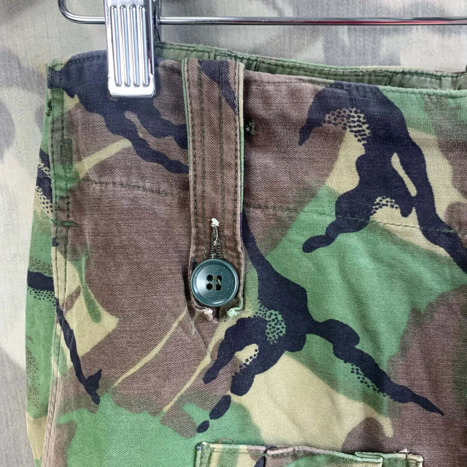British Army DPM 1968 Pattern Camouflaged Combat Trousers - Size 30" Waist