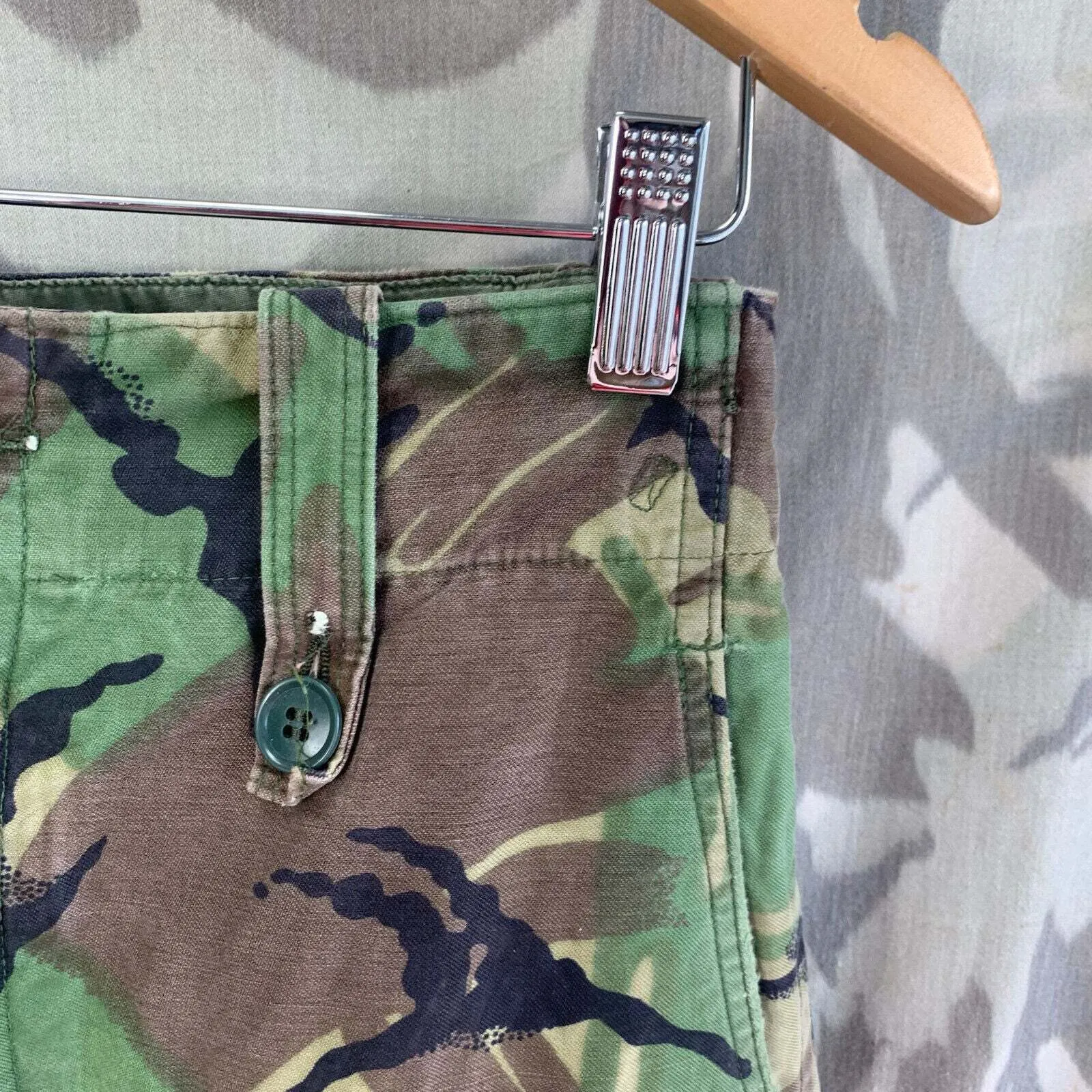 British Army DPM 1968 Pattern Camouflaged Combat Trousers - Size 30" Waist