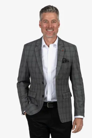 Brooksfield | Textured Check Stretch Blazer