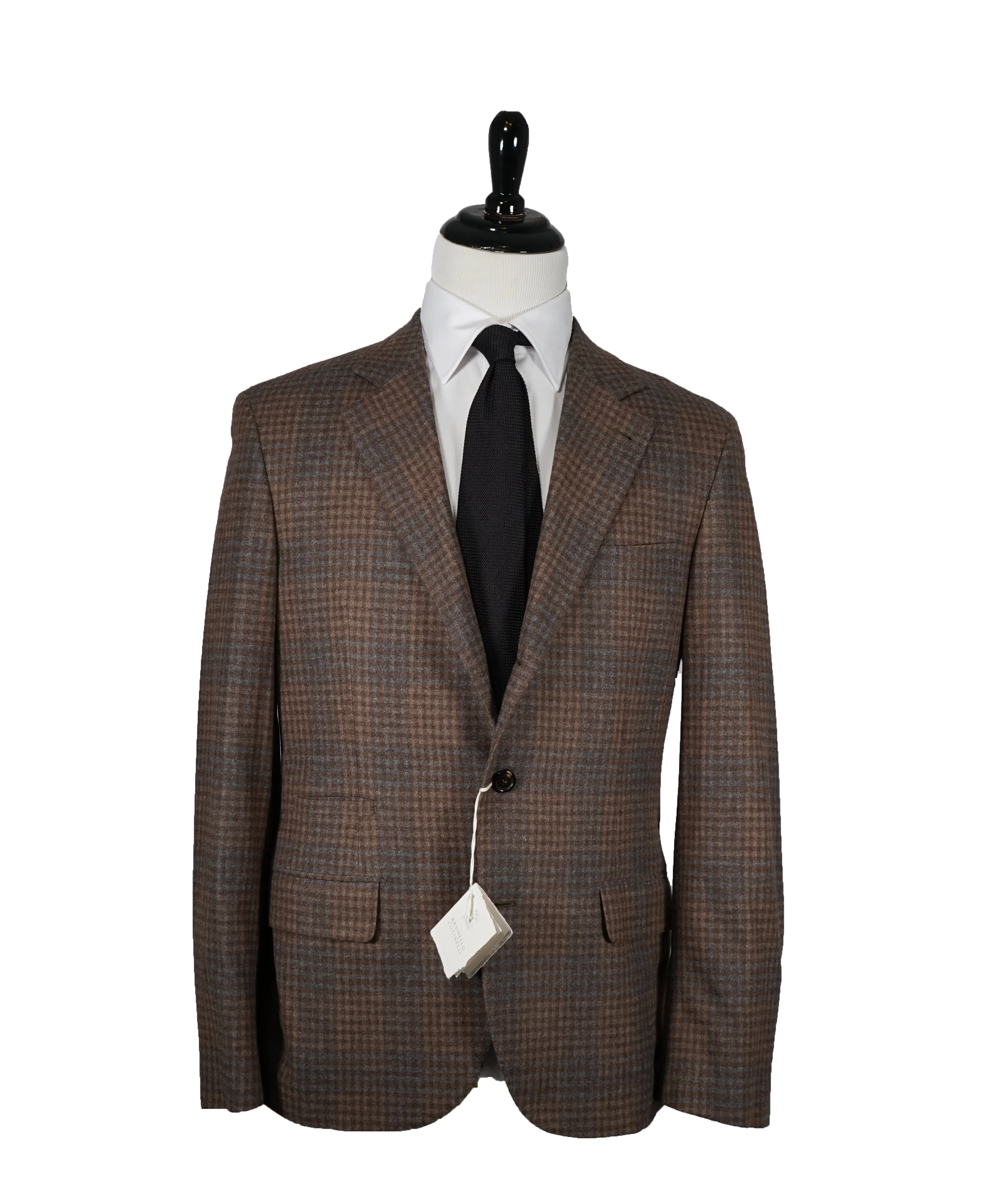 BRUNELLO CUCINELLI - Cashmere/Silk Heavy Multi Check - 40R