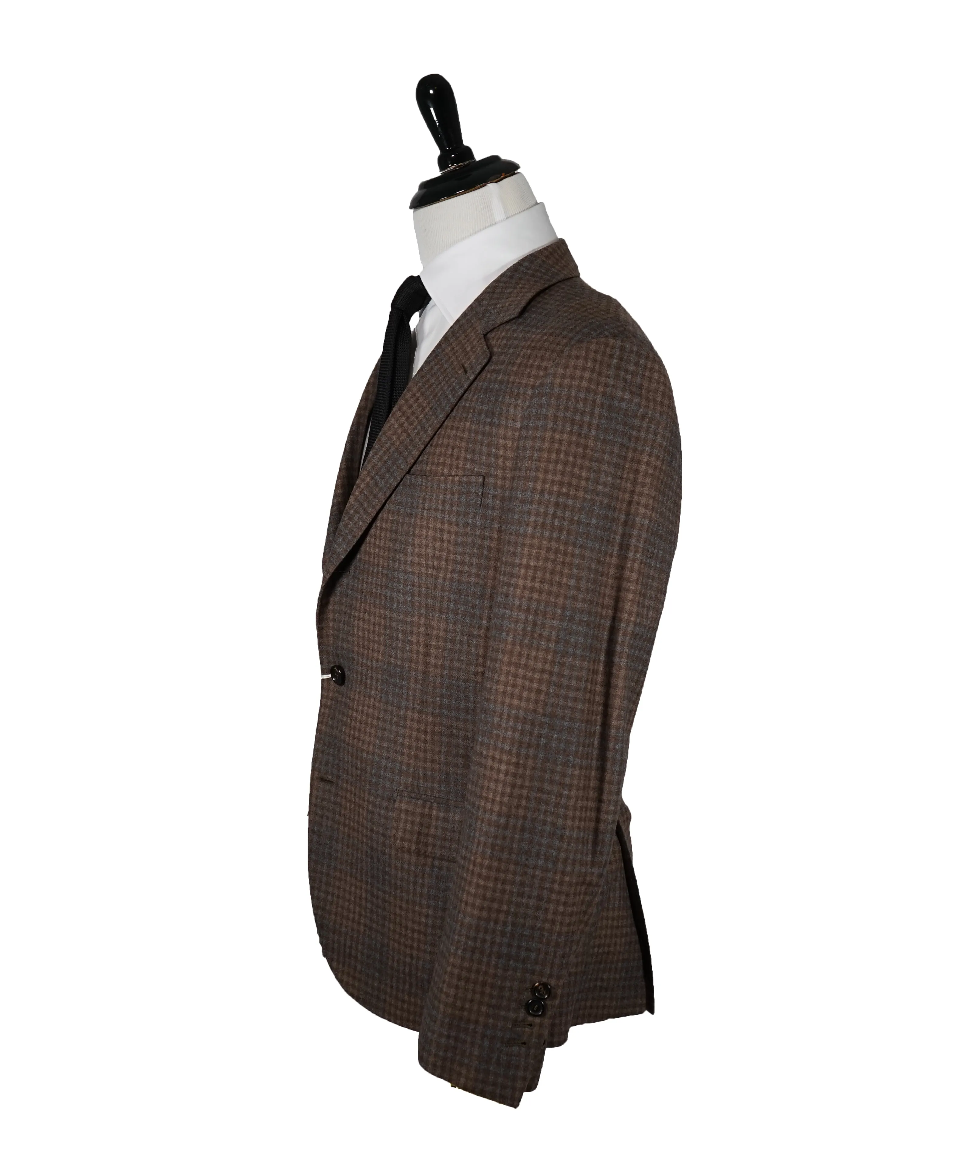 BRUNELLO CUCINELLI - Cashmere/Silk Heavy Multi Check - 40R