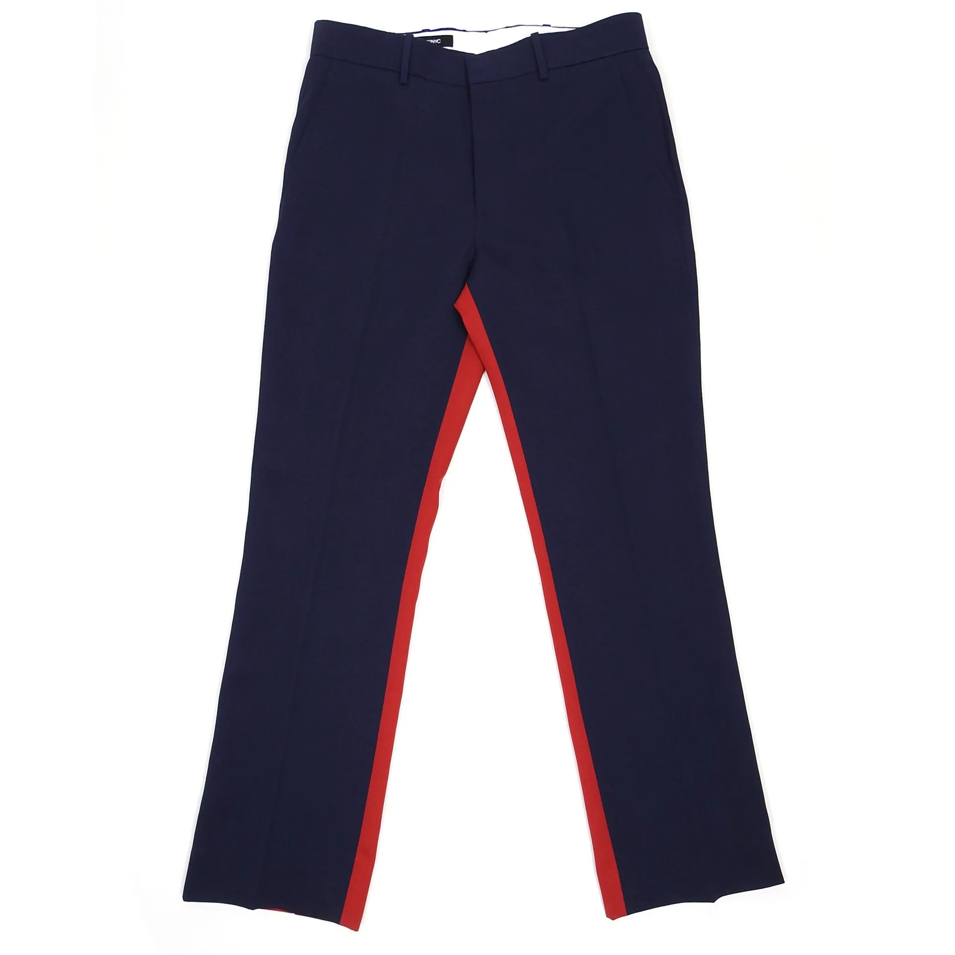 Calvin Klein CK205w39NYC Navy/Red Panelled Wool Trousers Size 46