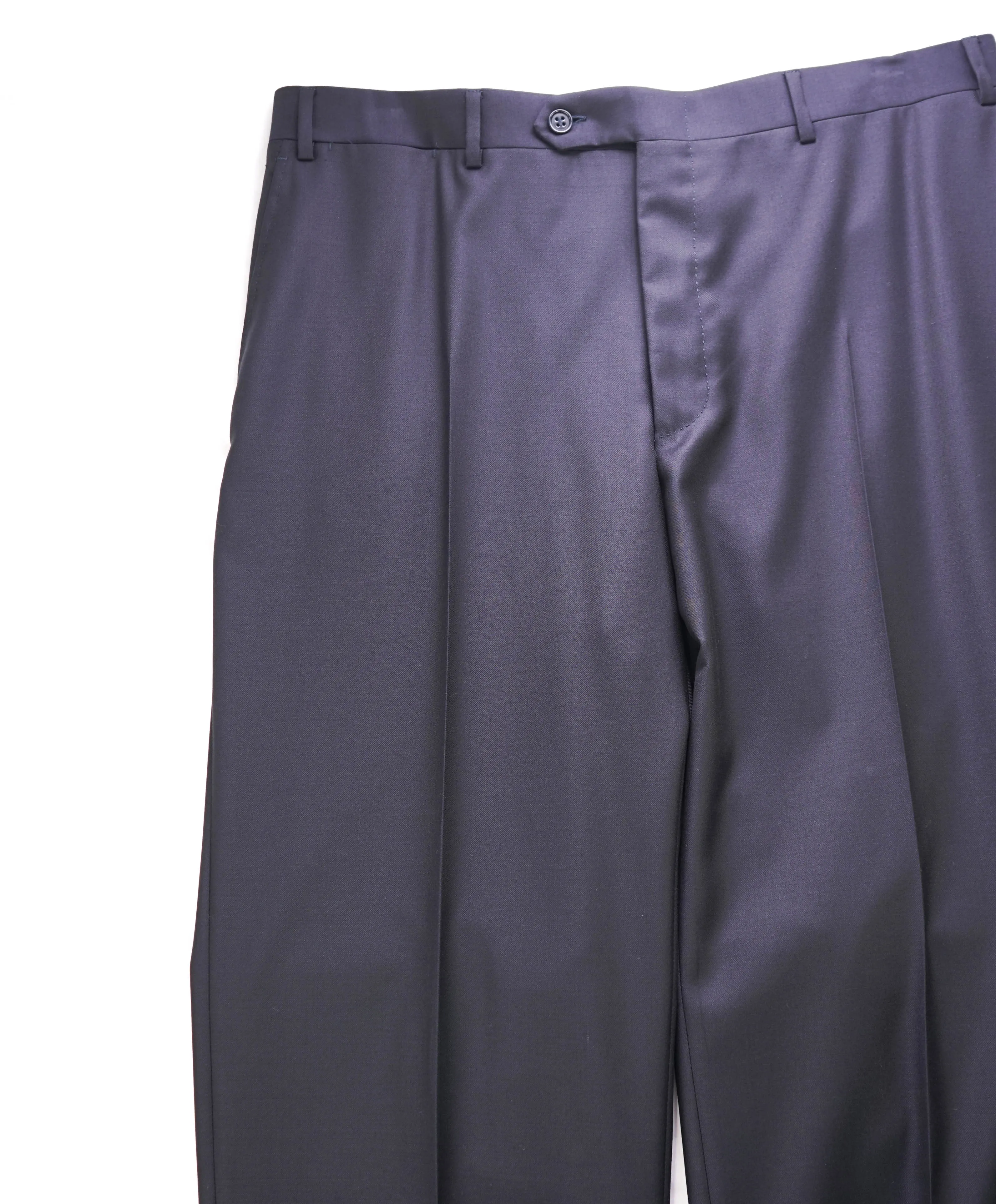 CANALI - Navy Blue *CLOSET STAPLE* Wool Flat Front Dress Pants - 37W