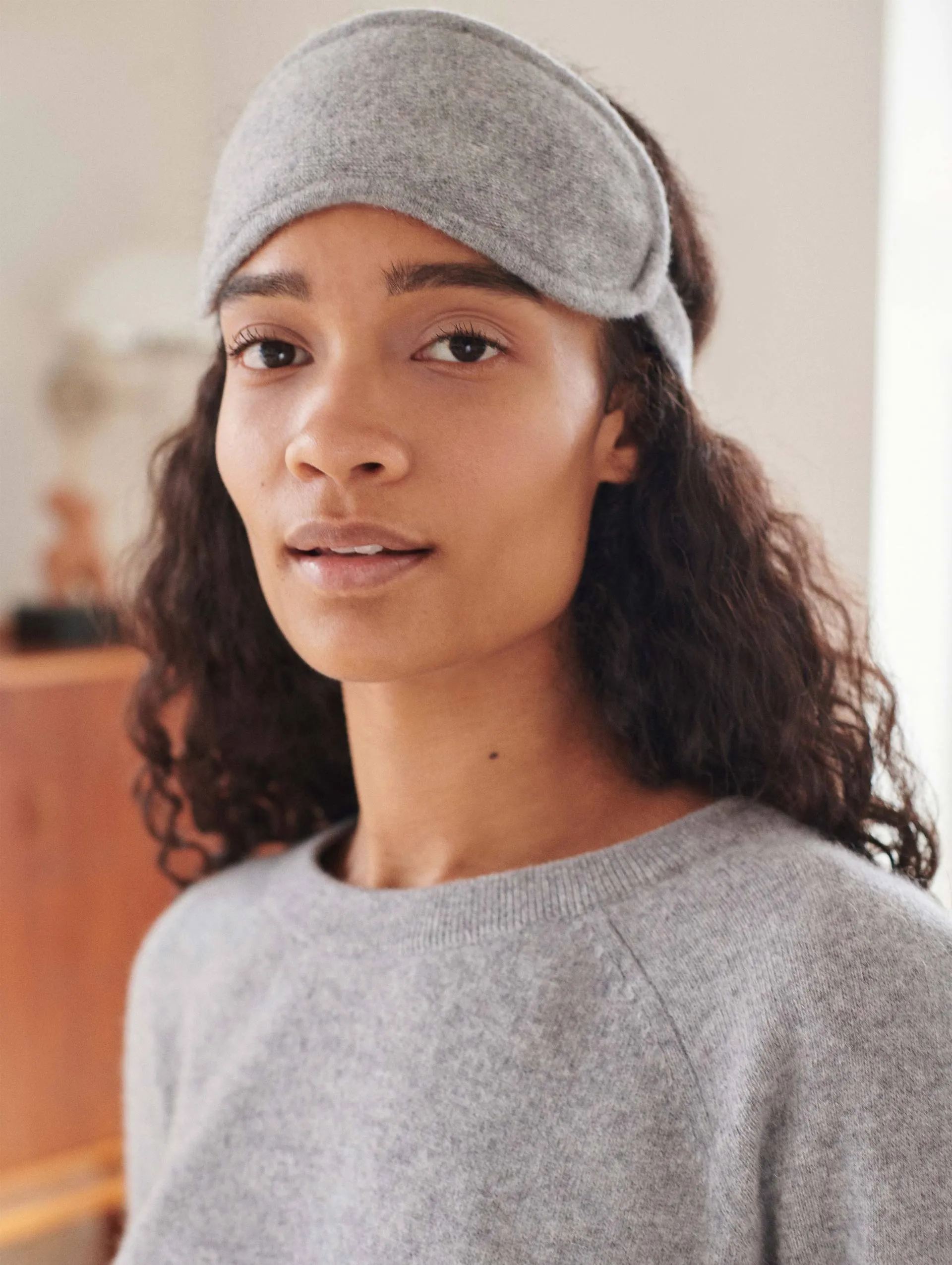 Cashmere Eye Mask in Grey
