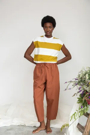Cedar Organic Cotton Trouser in Russet