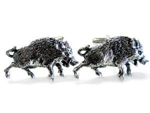 Charging Wild Boar Cufflinks
