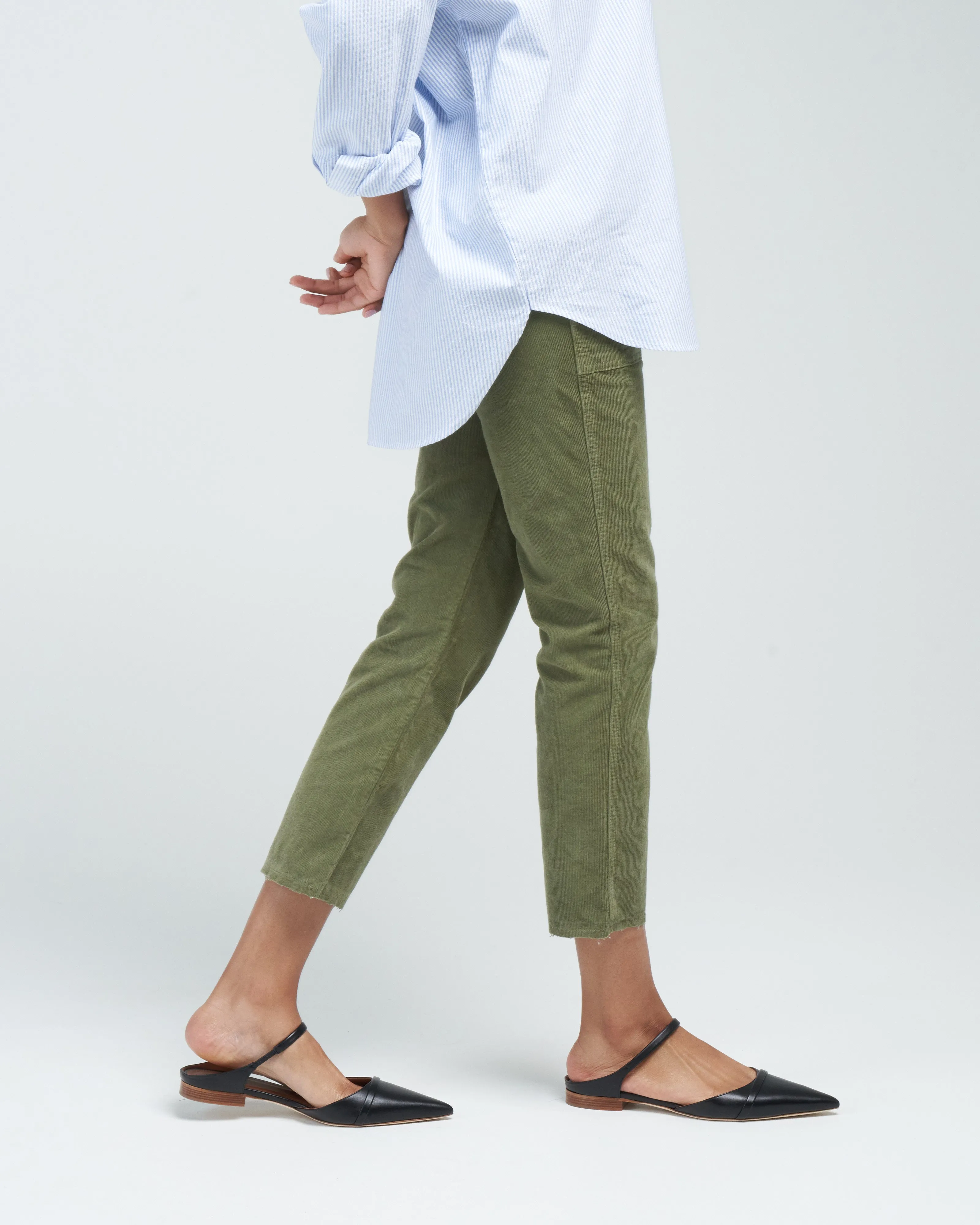 corduroy easy army trouser - tea leaf