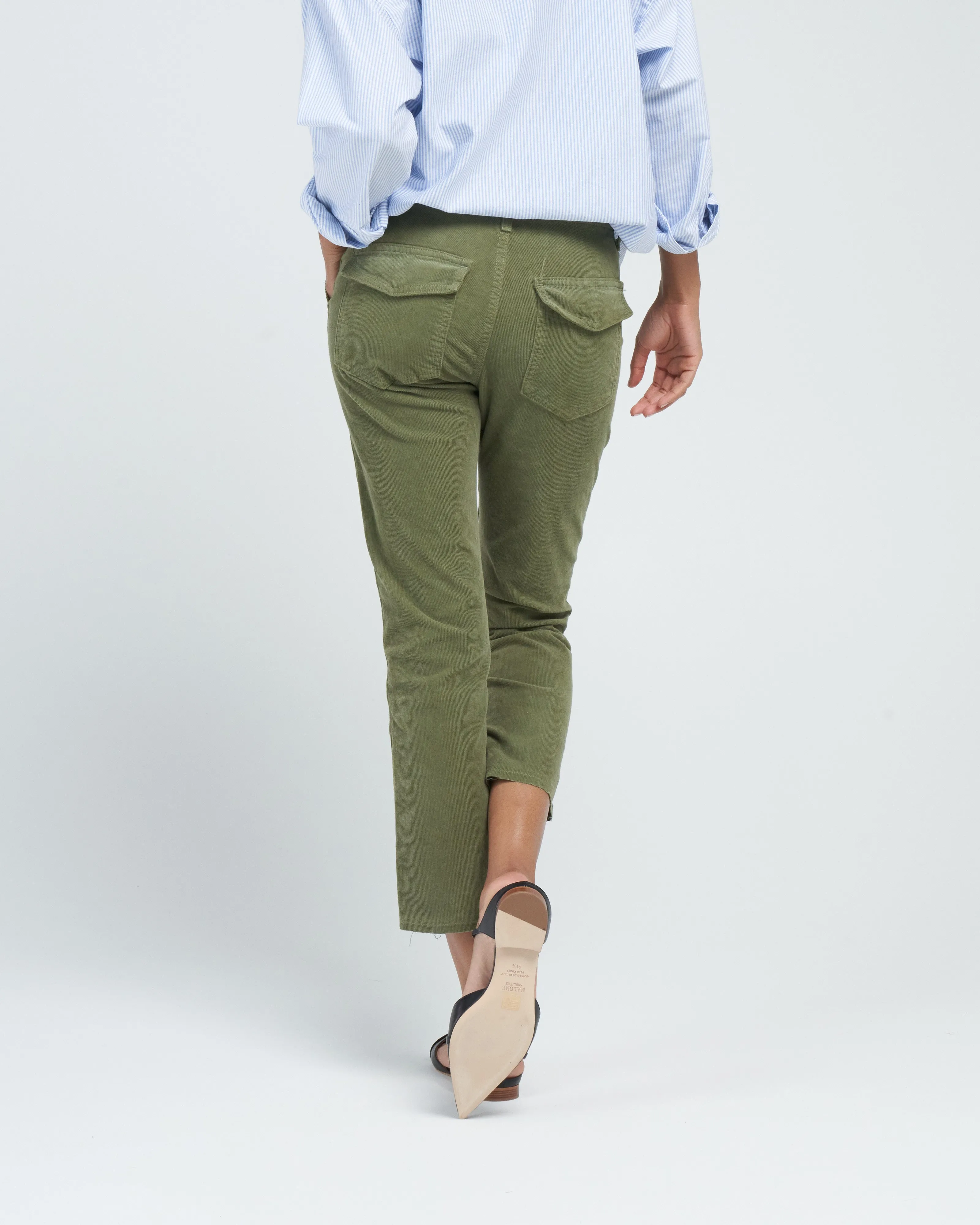 corduroy easy army trouser - tea leaf