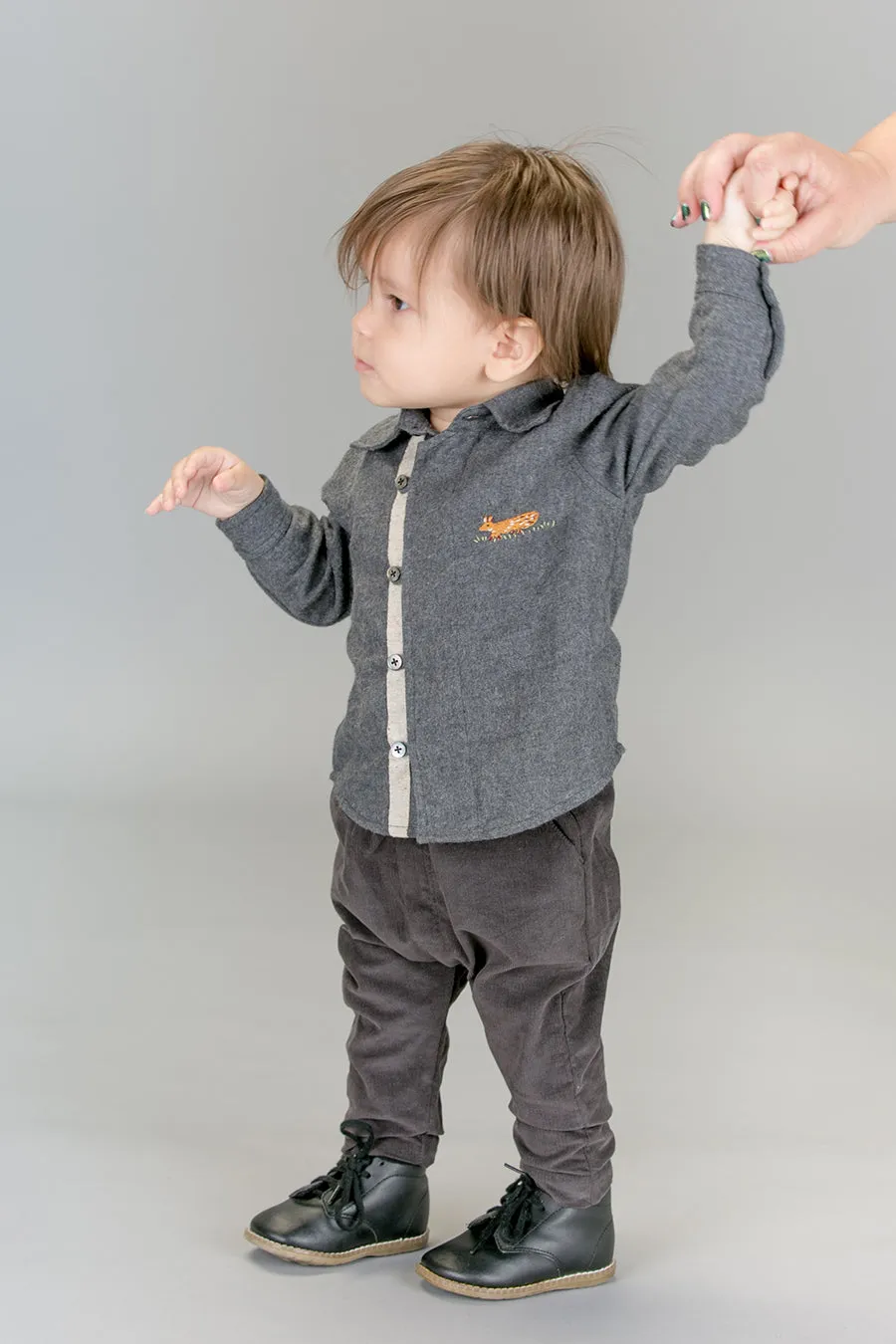 Corduroy Trousers, Charcoal