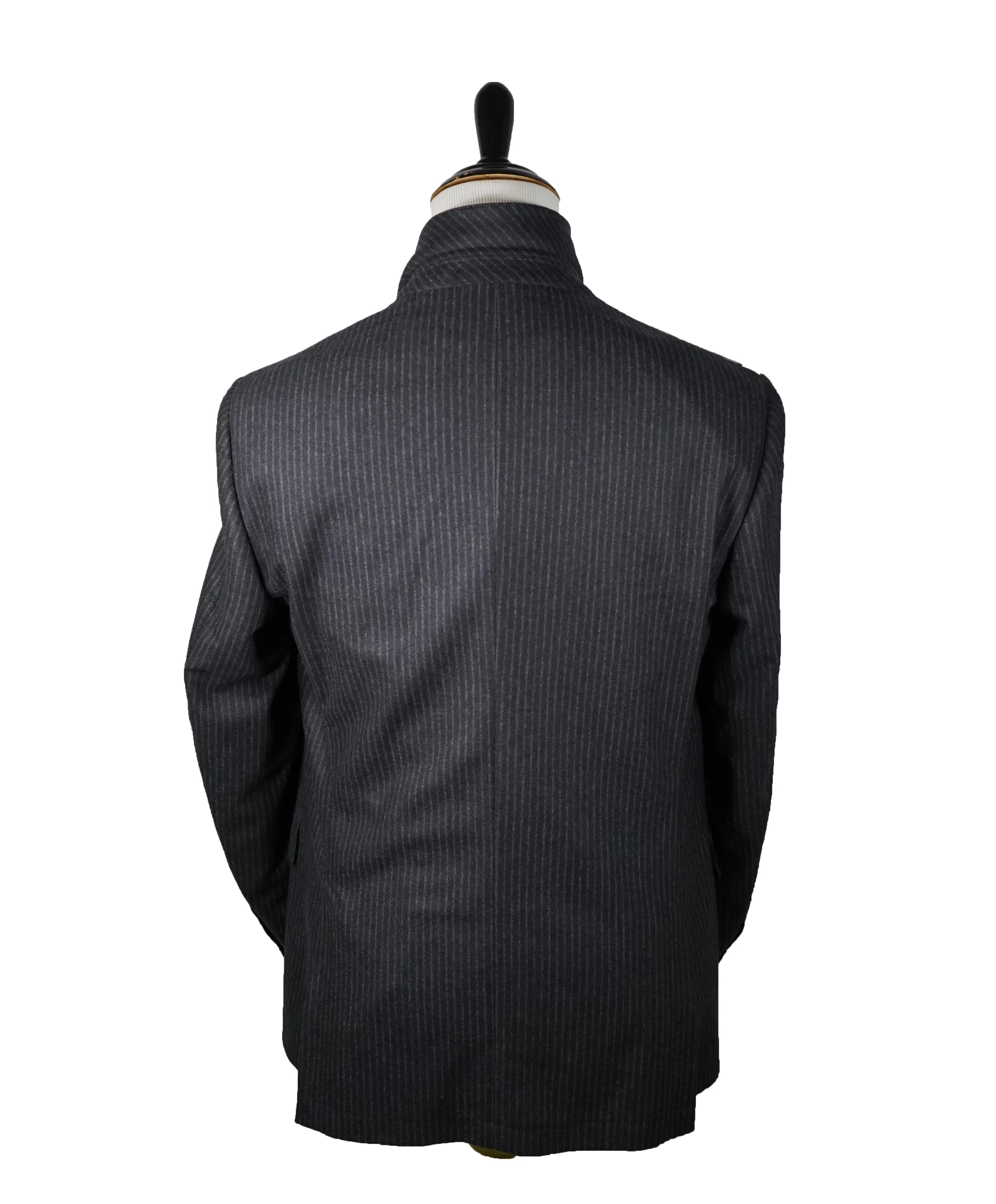 CORNELIANI - Cashmere Blend Gray Chalk Stripe 2-3 Roll Semi-linedSuit - 40R