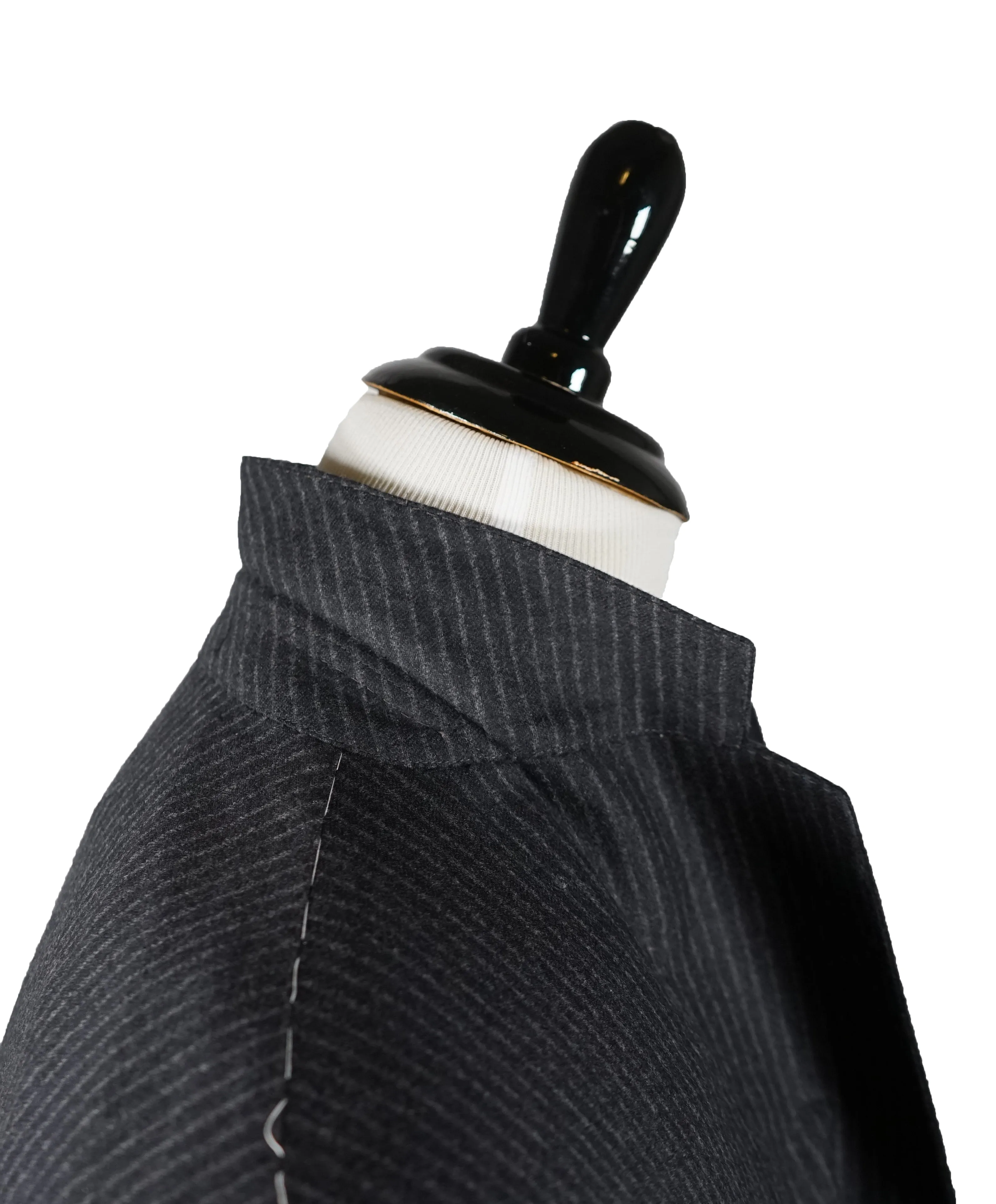 CORNELIANI - Cashmere Blend Gray Chalk Stripe 2-3 Roll Semi-linedSuit - 40R