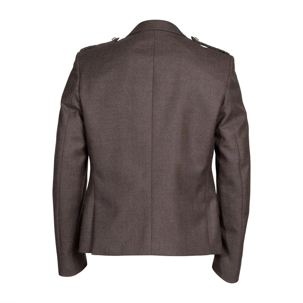 Crail Tweed Jacket and 5 Button Waistcoat by House of Edgar - Peat