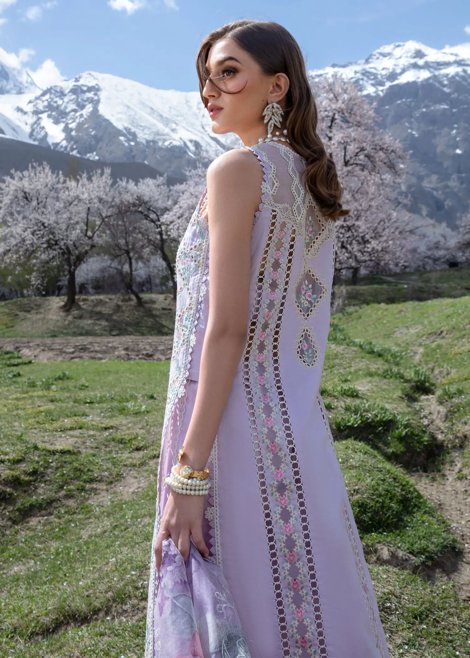 CRIMSON LAWN 2024 | A Floral Mesh - Lavender