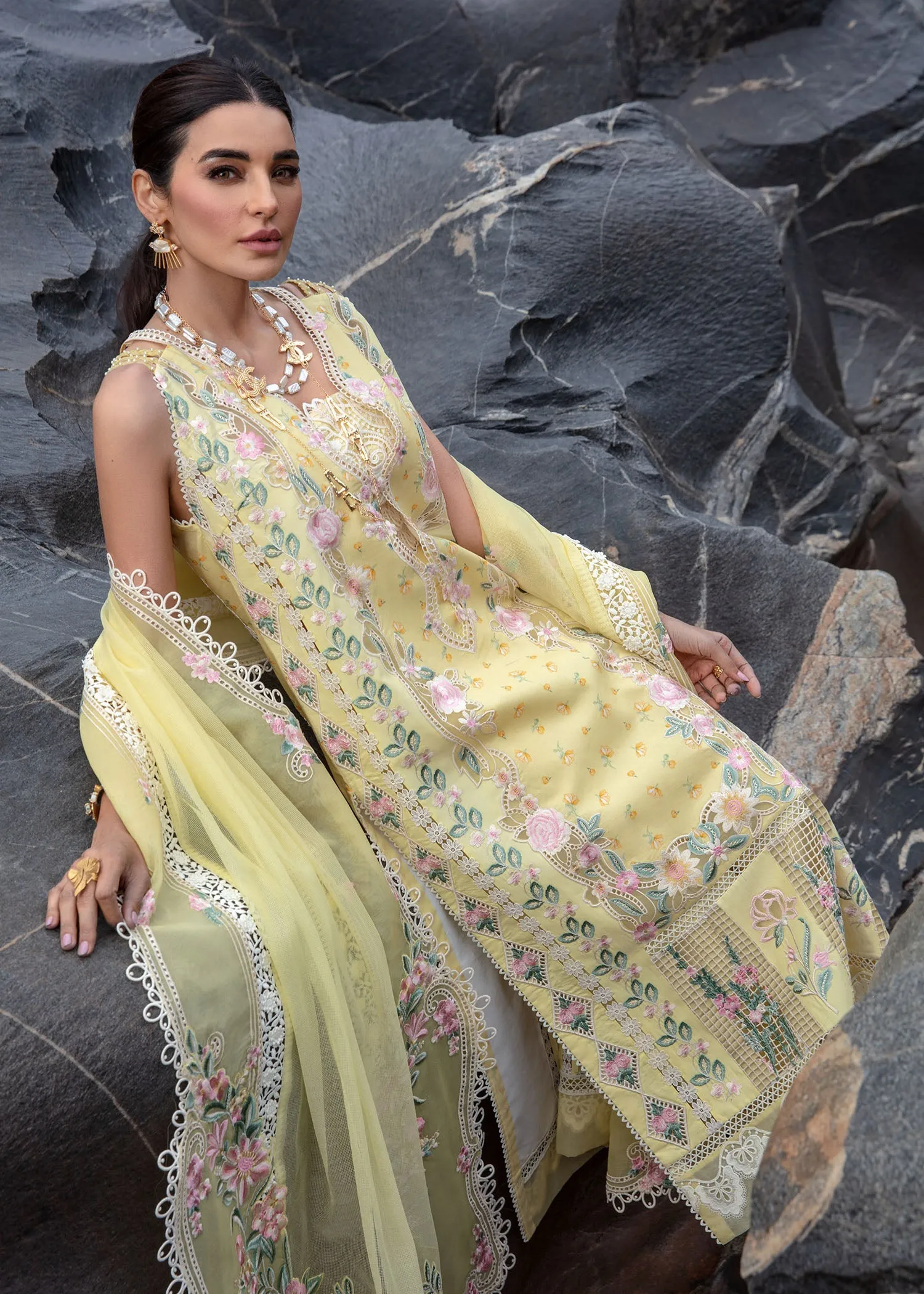 CRIMSON LAWN 2024 | Believe In Her - Topaz Yellow