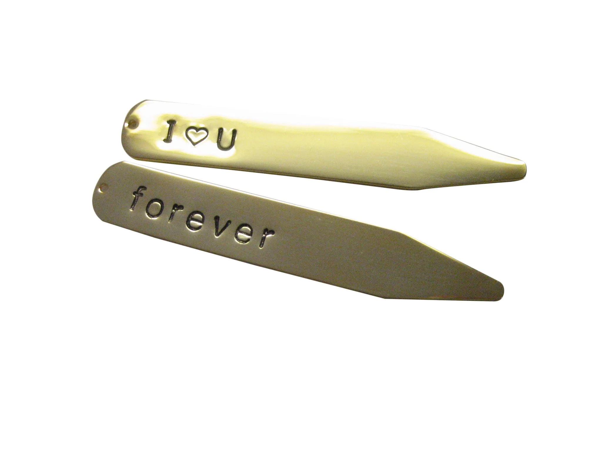 Customizable Gold Plated Collar Stays