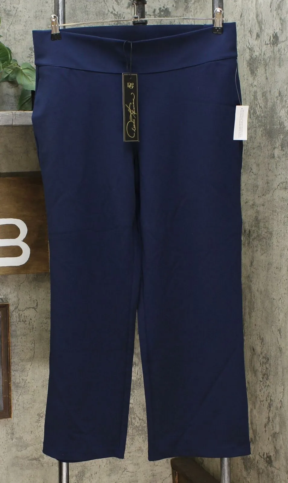 DG2 by Diane Gilman Women's Petite Wrinkle Resistant Stretch Crepe Pull On Trousers