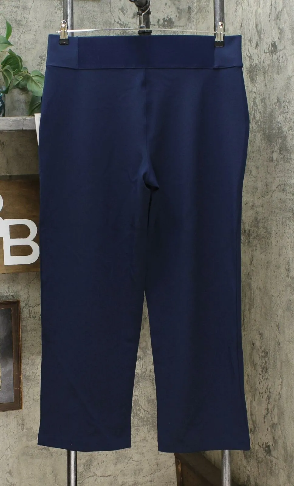 DG2 by Diane Gilman Women's Petite Wrinkle Resistant Stretch Crepe Pull On Trousers