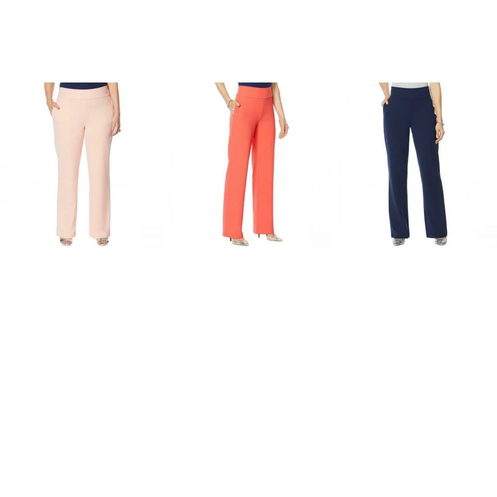 DG2 by Diane Gilman Women's Petite Wrinkle Resistant Stretch Crepe Pull On Trousers