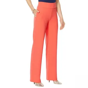 DG2 by Diane Gilman Women's Petite Wrinkle Resistant Stretch Crepe Pull On Trousers