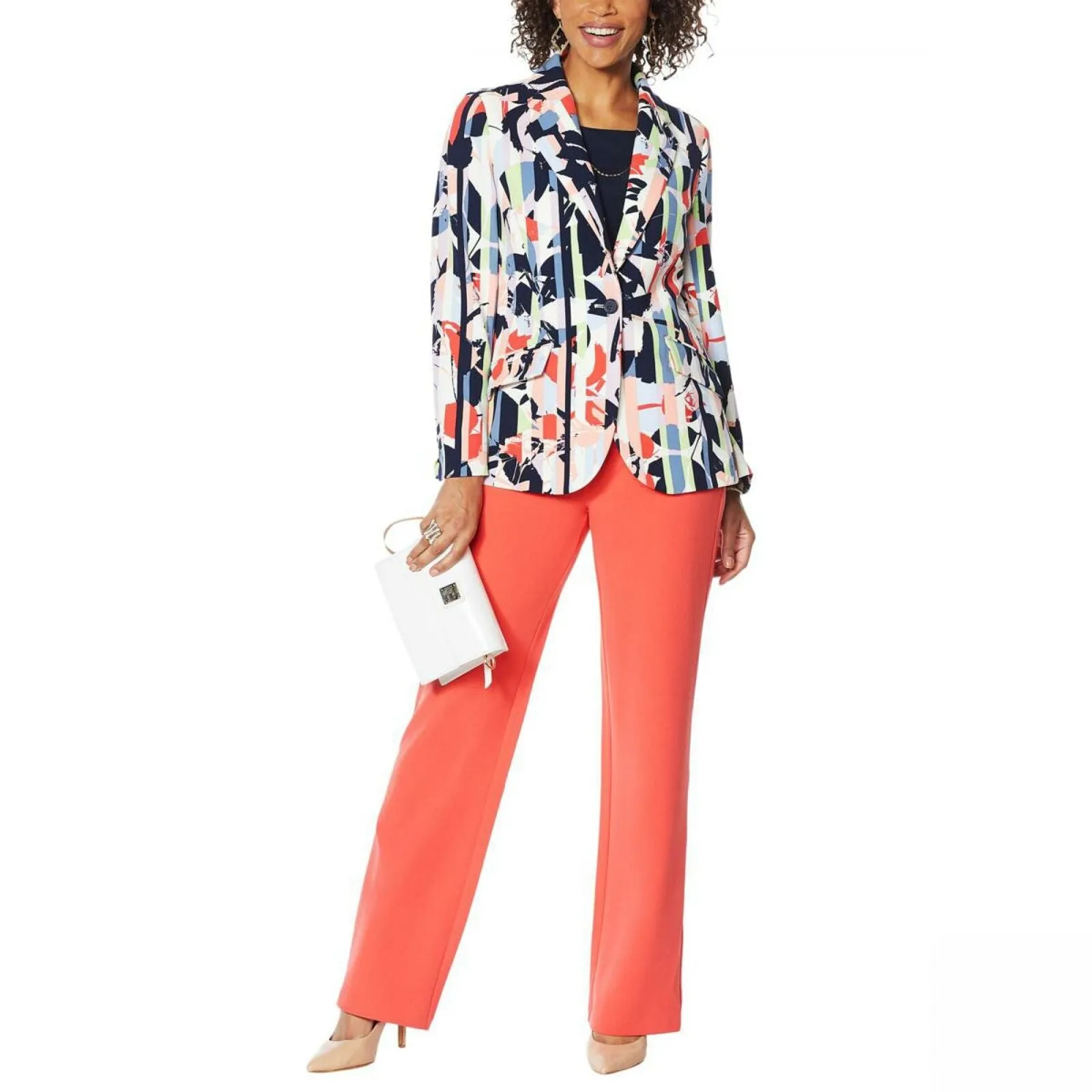 DG2 by Diane Gilman Women's Wrinkle Resistant Stretch Crepe Pull On Trouser