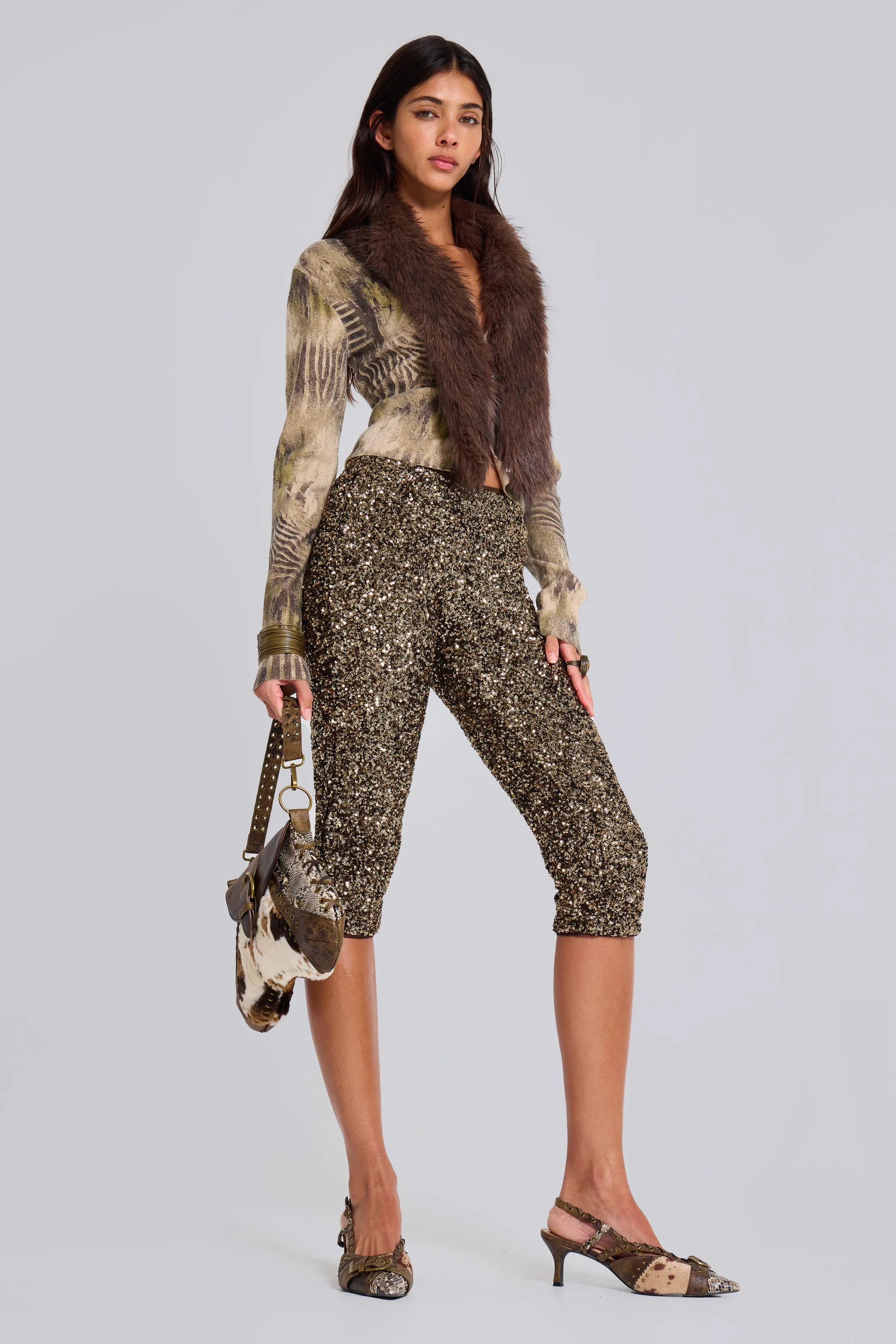 Dirty Cash Sequin Capris
