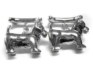 Dog and Dog Bone Chained Cufflinks