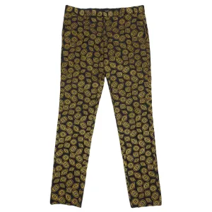 Dries Van Noten Black/Gold Pattern Trousers Size 48