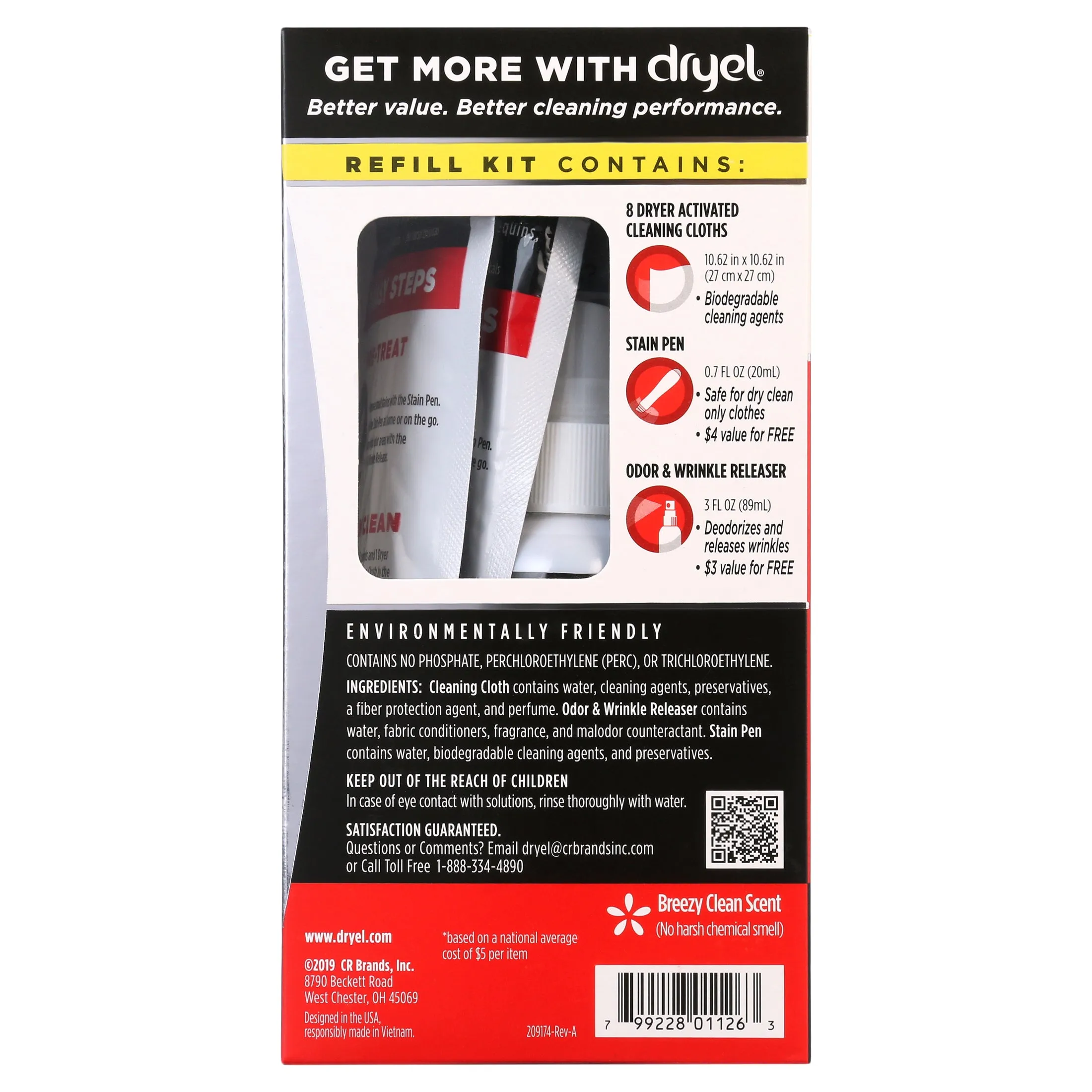 Dryel At-Home Dry Cleaner Refill Kit Great For Use In All Dryers And Fabrics New