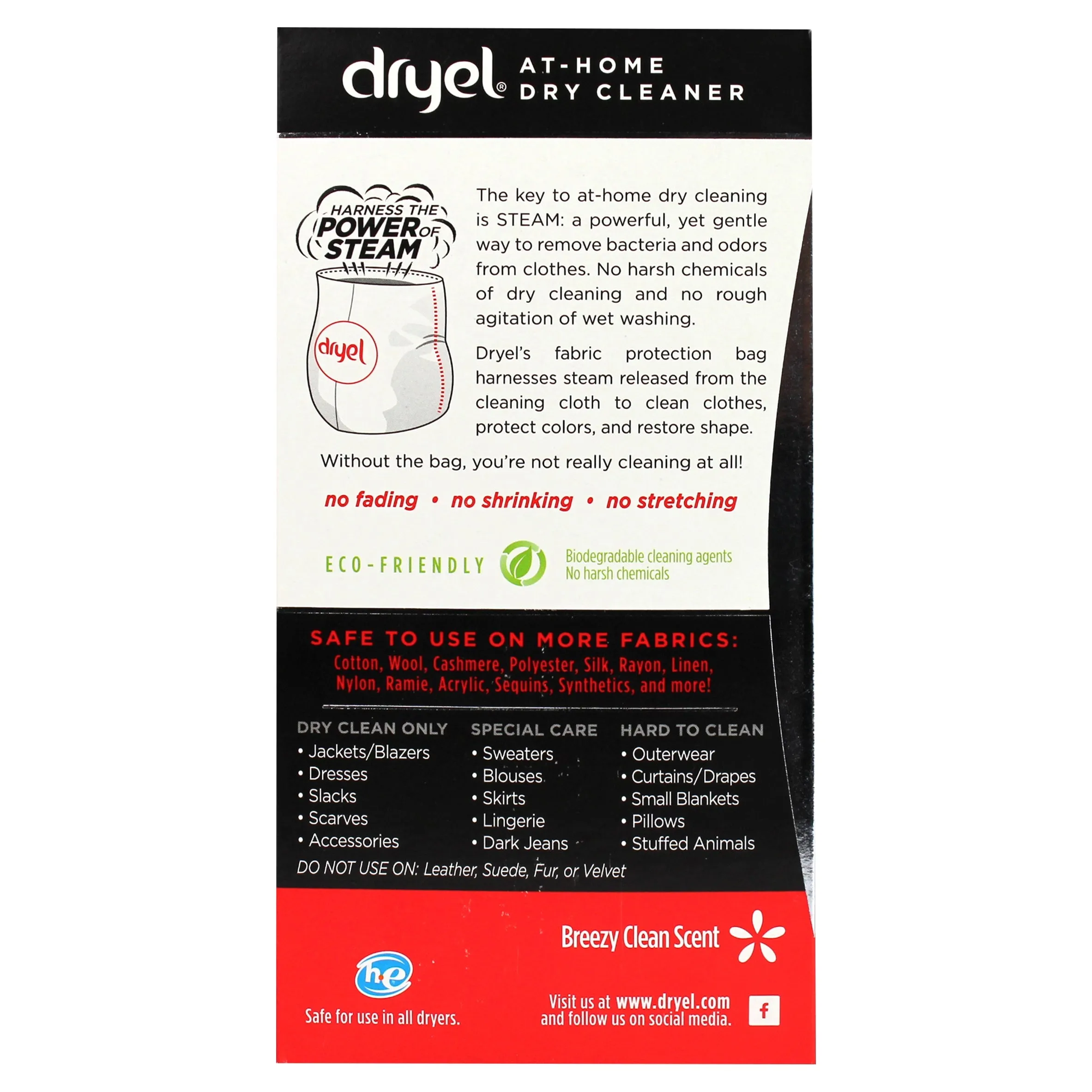 Dryel At-Home Dry Cleaner Refill Kit Great For Use In All Dryers And Fabrics New