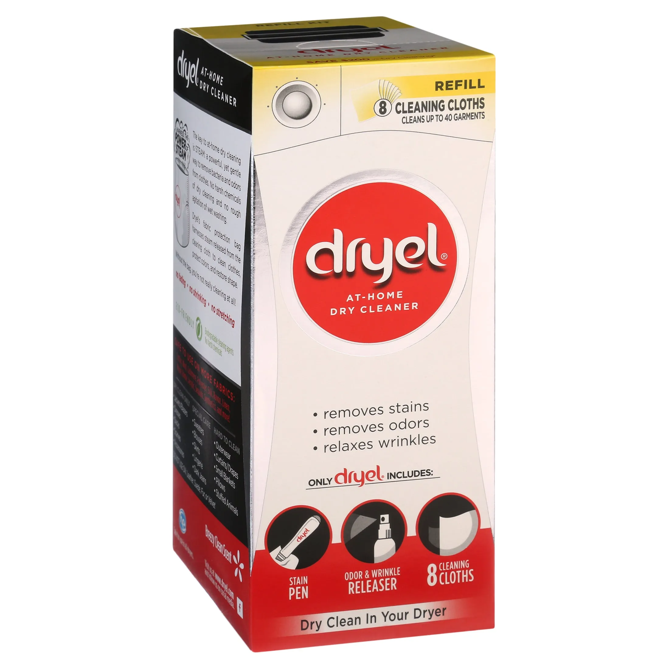 Dryel At-Home Dry Cleaner Refill Kit Great For Use In All Dryers And Fabrics New